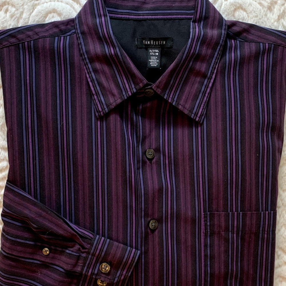 Van Heusen Men’s Button-down, 17.5-18” neck